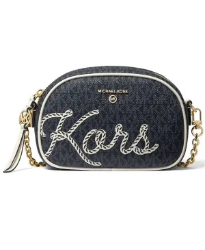 Michael Kors Jet Set Charm Signature Oval Camera Crossbody