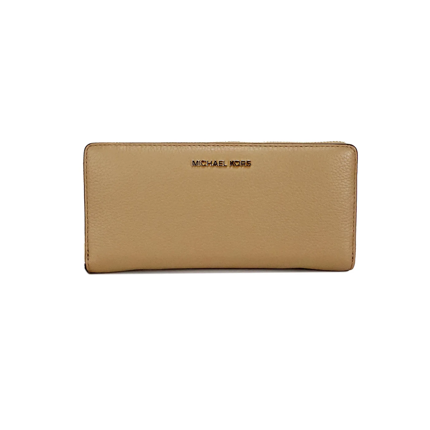 Michael Kors Jet Set Travel Large Continental Clutch Wristlet Wallet (Camel)