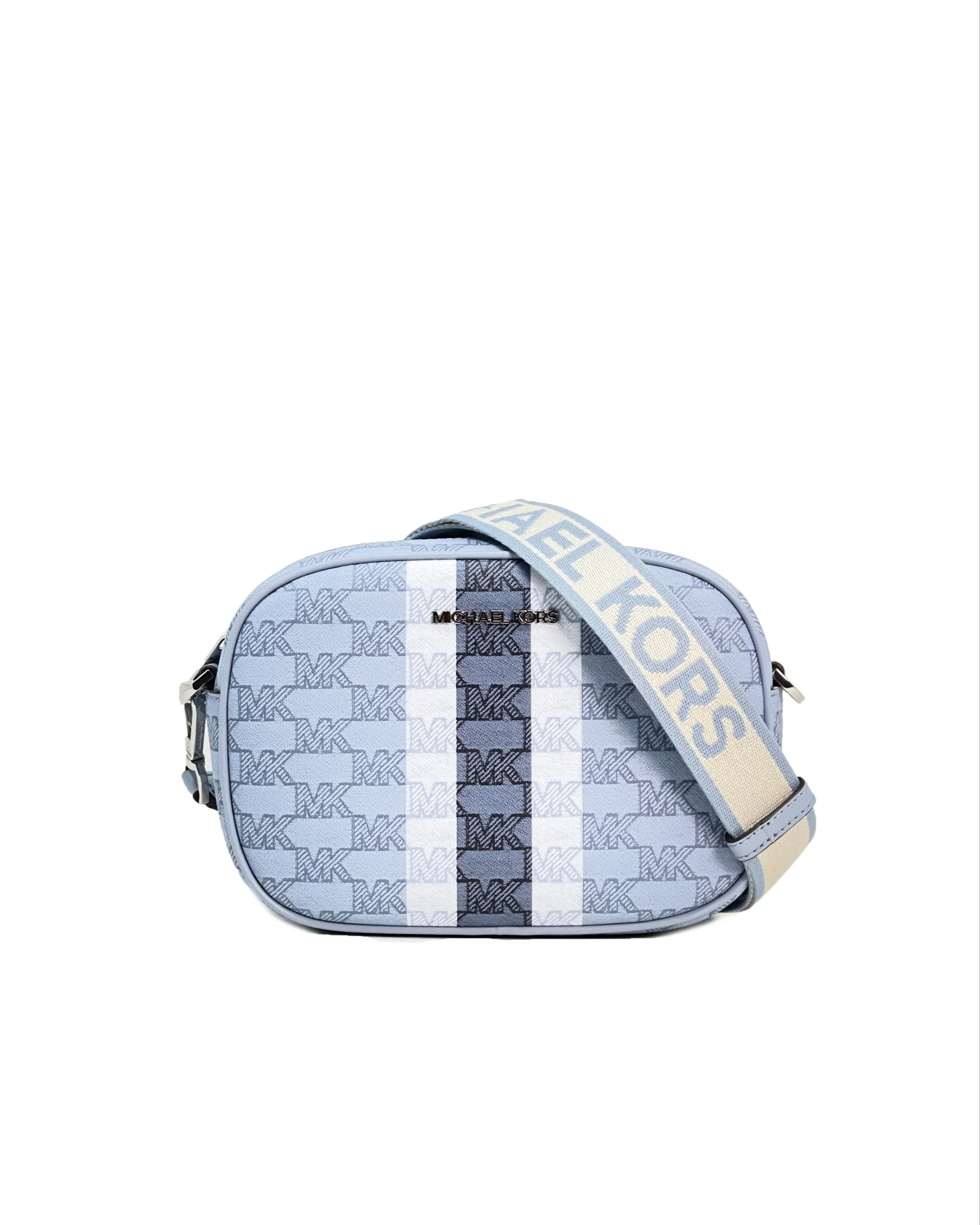 Michael Kors Jet Set Travel Medium Logo Stripe Crossbody Bag