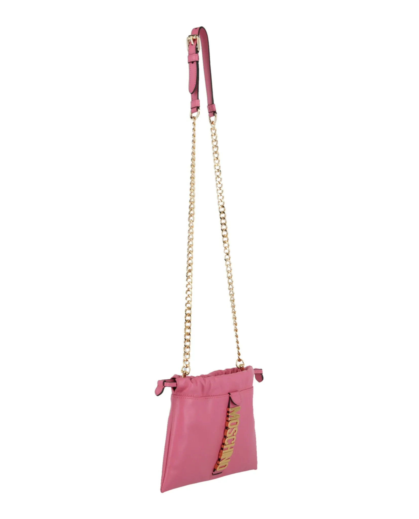 Moschino Drawstring Logo Shoulder Bag