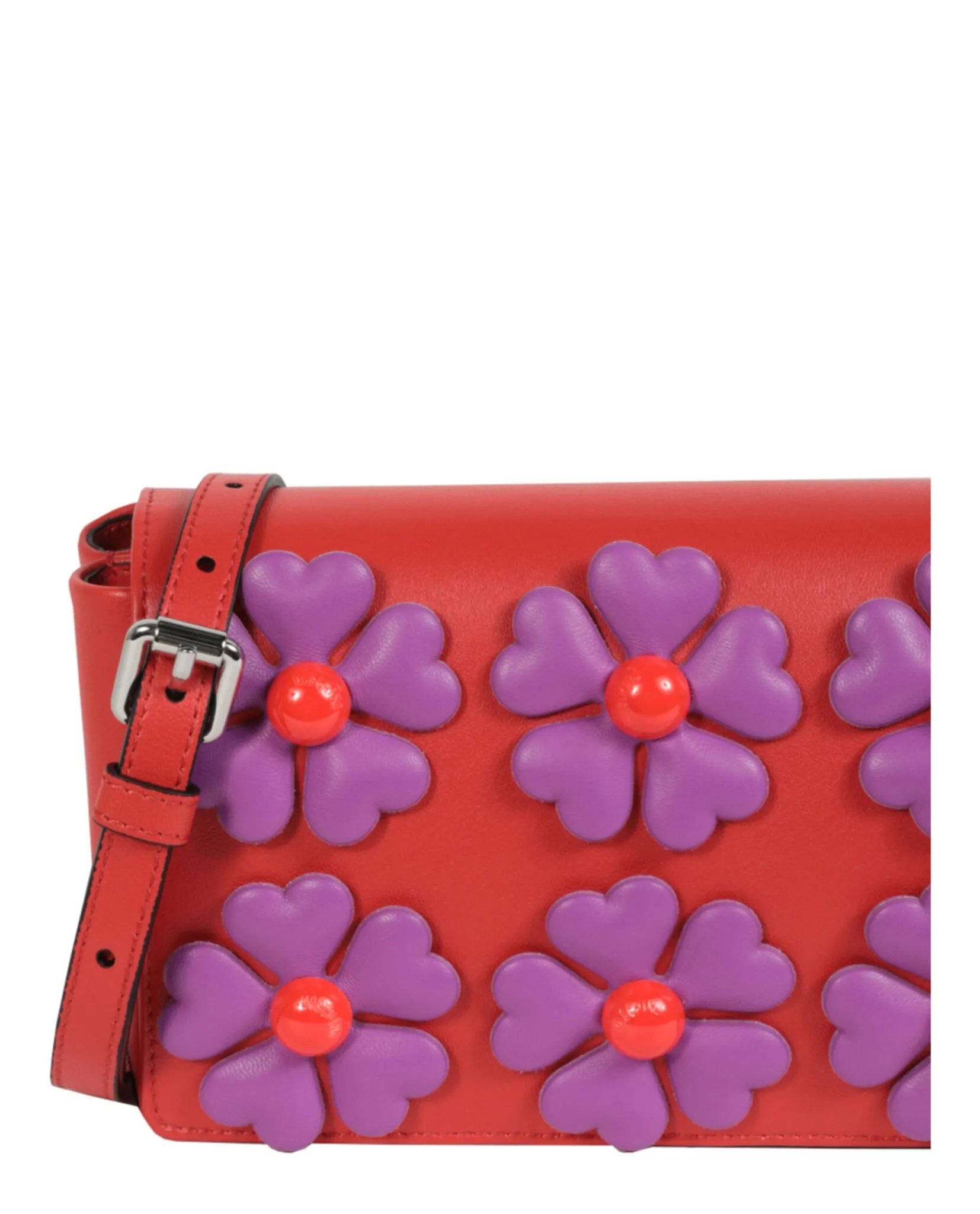 Moschino Floral Applique Shoulder Bag