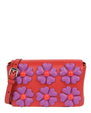 Moschino Floral Applique Shoulder Bag