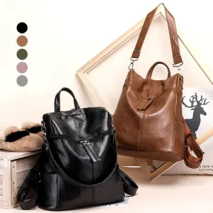 Multifunctional PU backpack for women