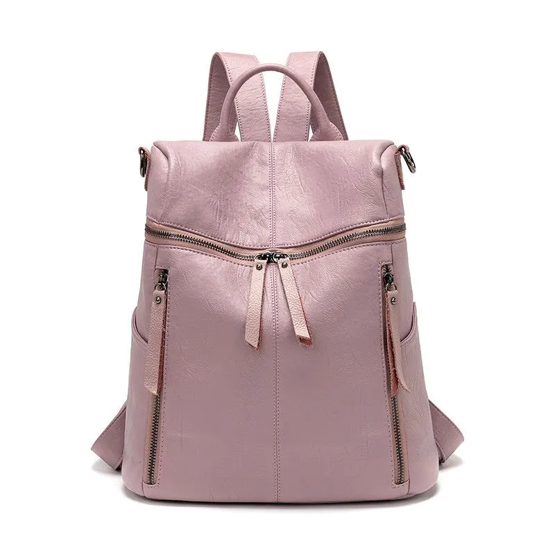 Multifunctional PU backpack for women