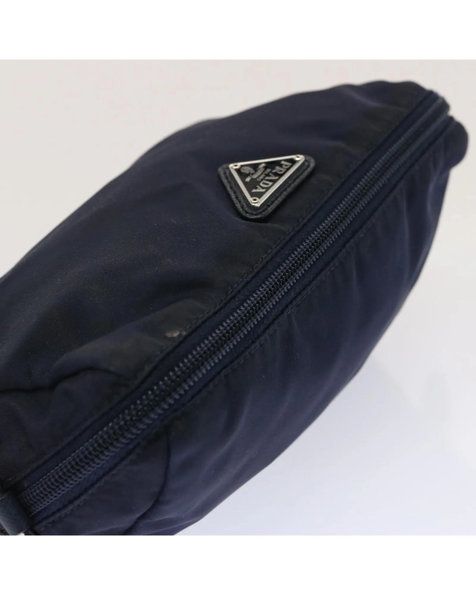 Navy Nylon Pouch with Accessory - Made in Italy