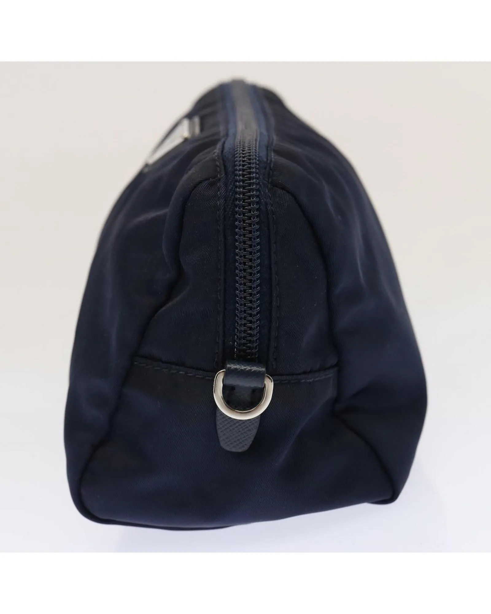 Navy Nylon Pouch with Accessory - Made in Italy