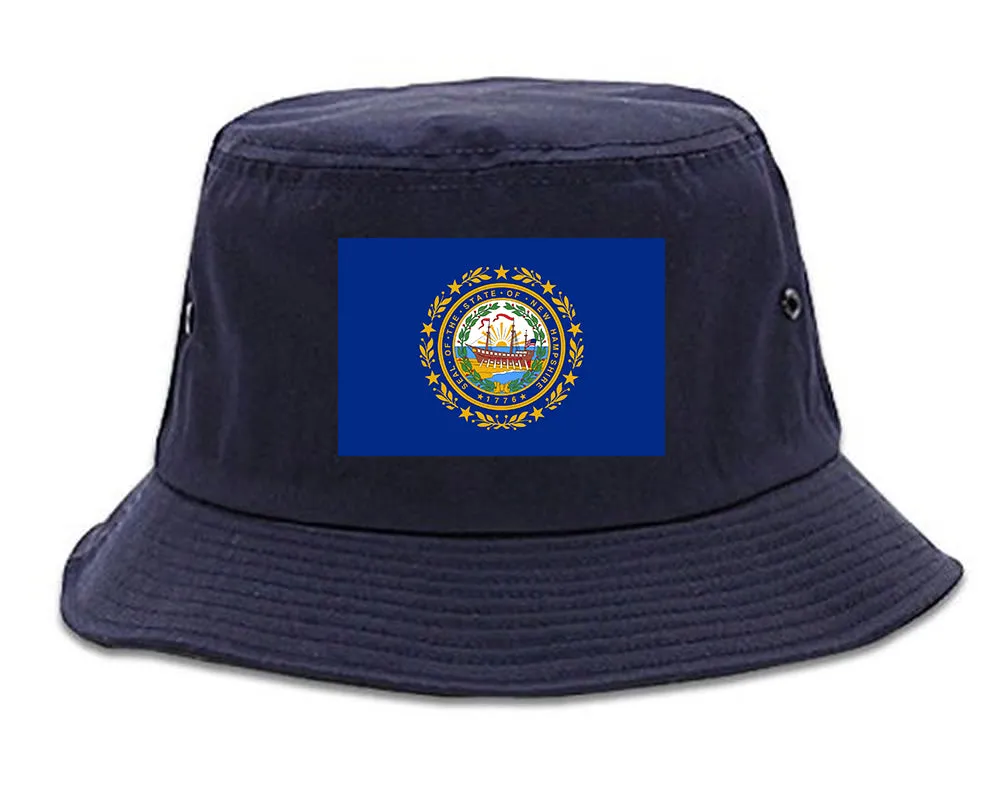 New Hampshire State Flag NH Chest Mens Bucket Hat