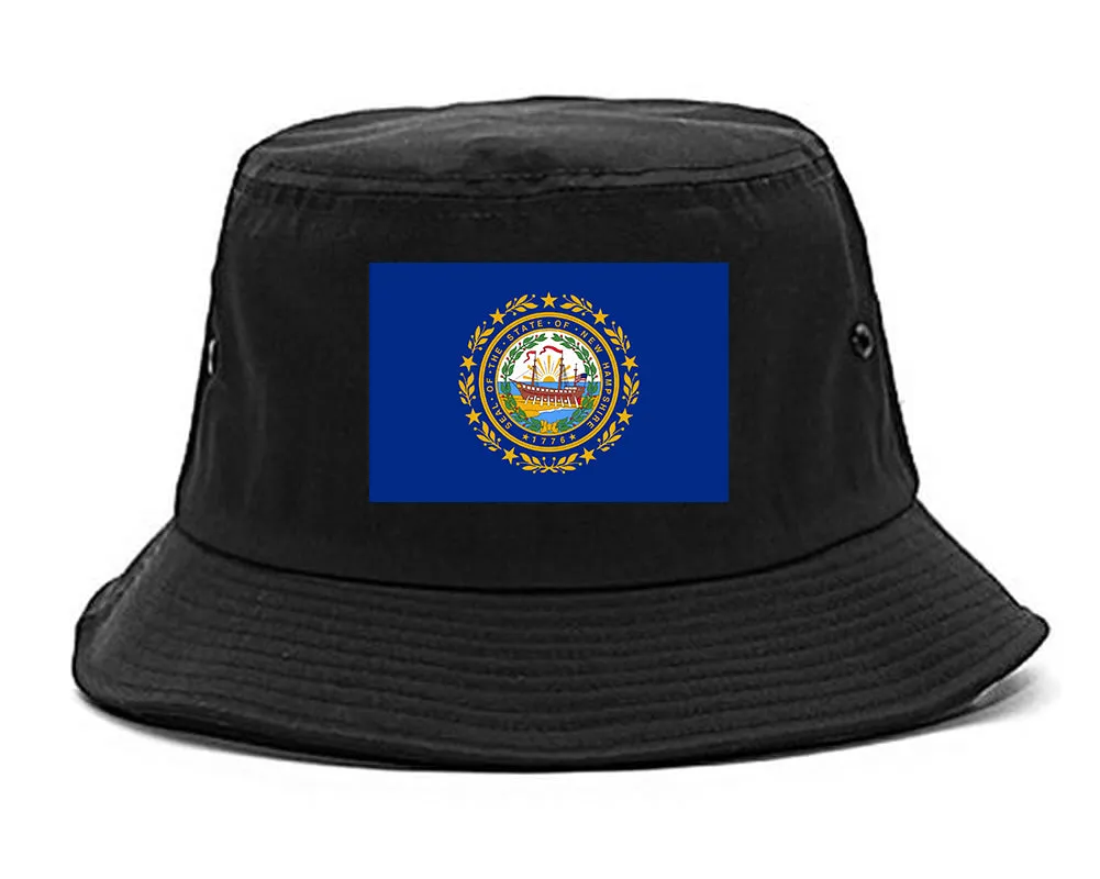 New Hampshire State Flag NH Chest Mens Bucket Hat