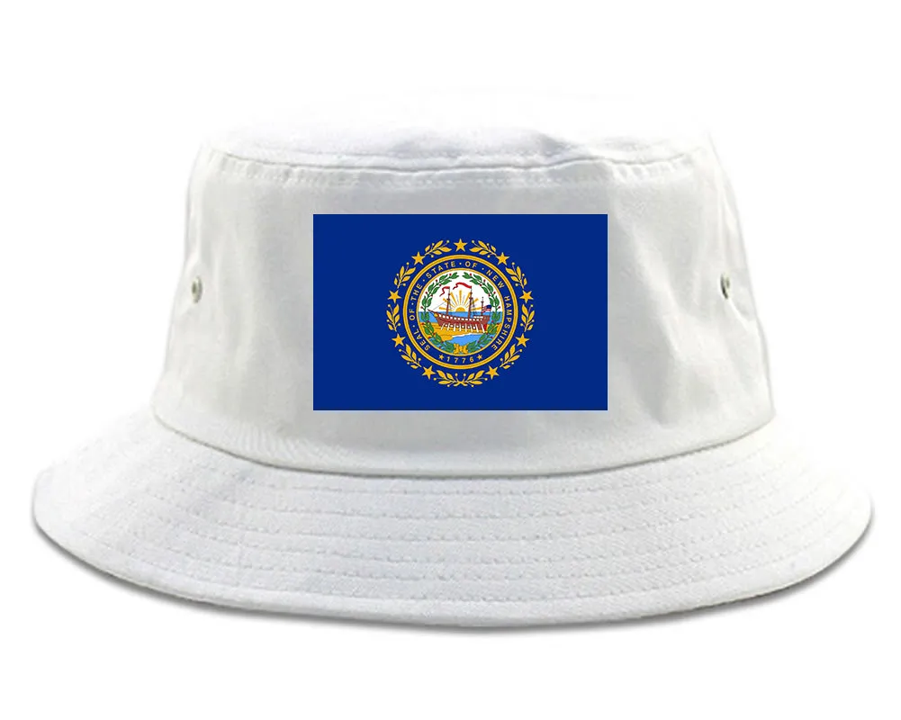 New Hampshire State Flag NH Chest Mens Bucket Hat