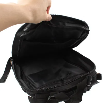 Nylon Oxford Waterproof 3P Backpack Bag with Adjustable Strap(Black)