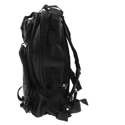 Nylon Oxford Waterproof 3P Backpack Bag with Adjustable Strap(Black)