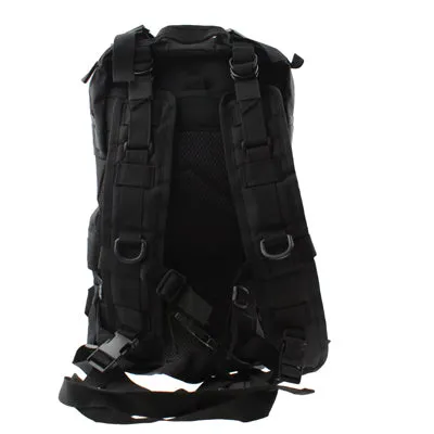 Nylon Oxford Waterproof 3P Backpack Bag with Adjustable Strap(Black)