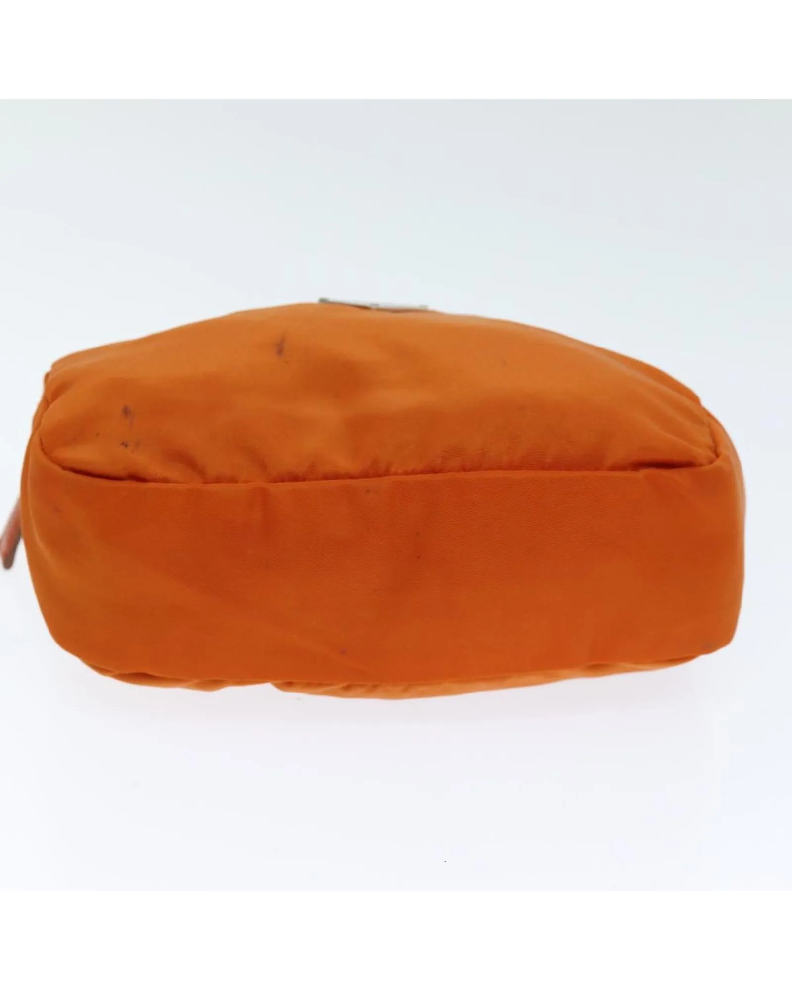 Orange Nylon Pouch with Accessories Made in Italy