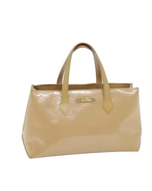 Patent Leather Hand Bag with Surface Rubbing and Scratches - France Made