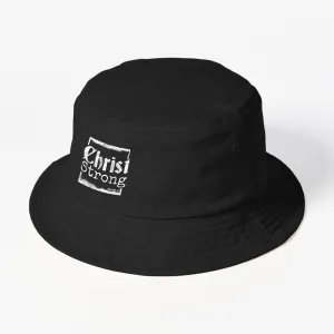 Philippians 4_13 _ Christ Strong _ Christian Religion Faith Bucket Hat