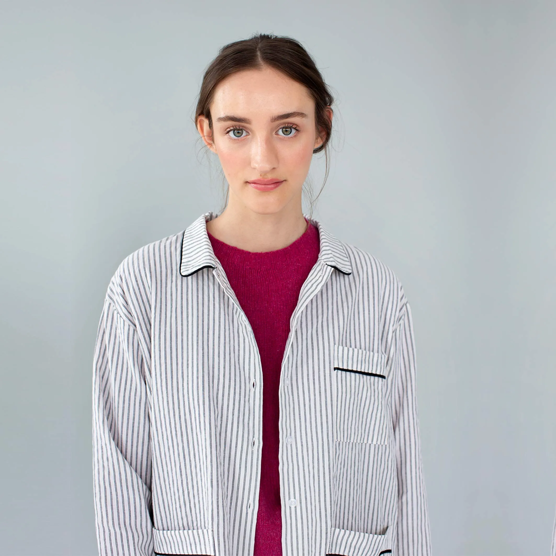 SHIRT // WOMEN //GREY STRIPES