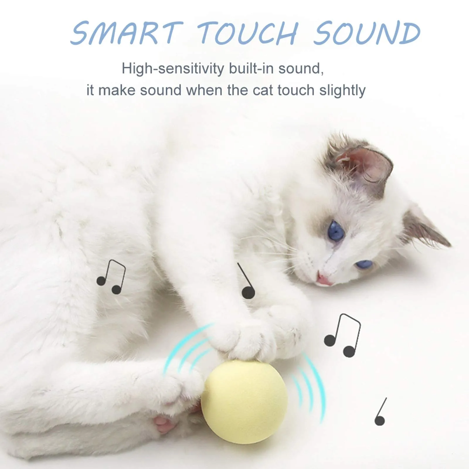 Smart Interactive Ball w/ Sounds for Cats