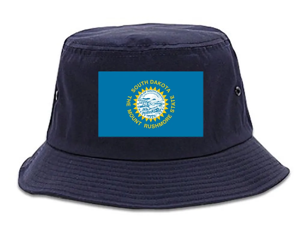 South Dakota State Flag SD Chest Mens Bucket Hat