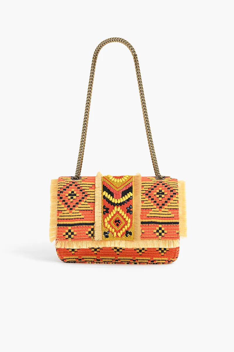 Southwest Rising  Sun Beaded Shoulder Bag