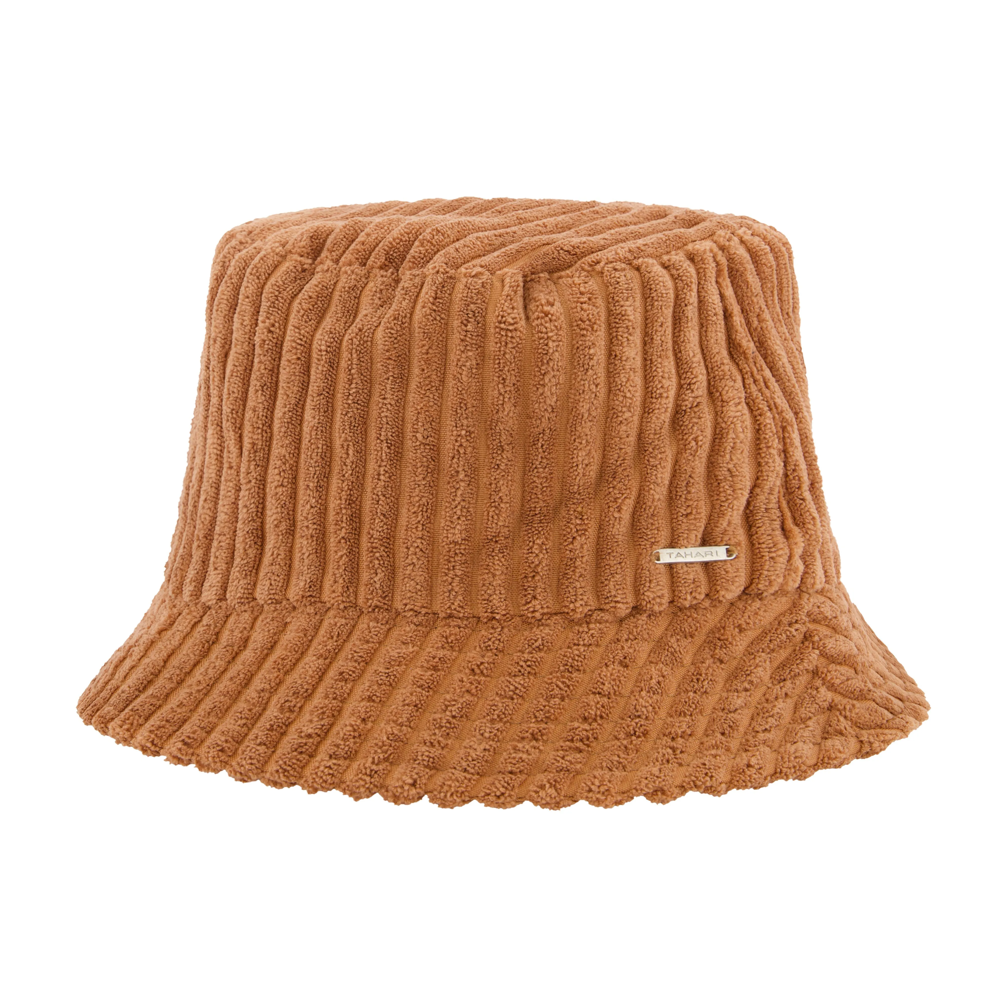 Tahari New York Women's Wide Wale Corduroy Bucket Hat - Chic and Stylish Headwear Packable for Travel