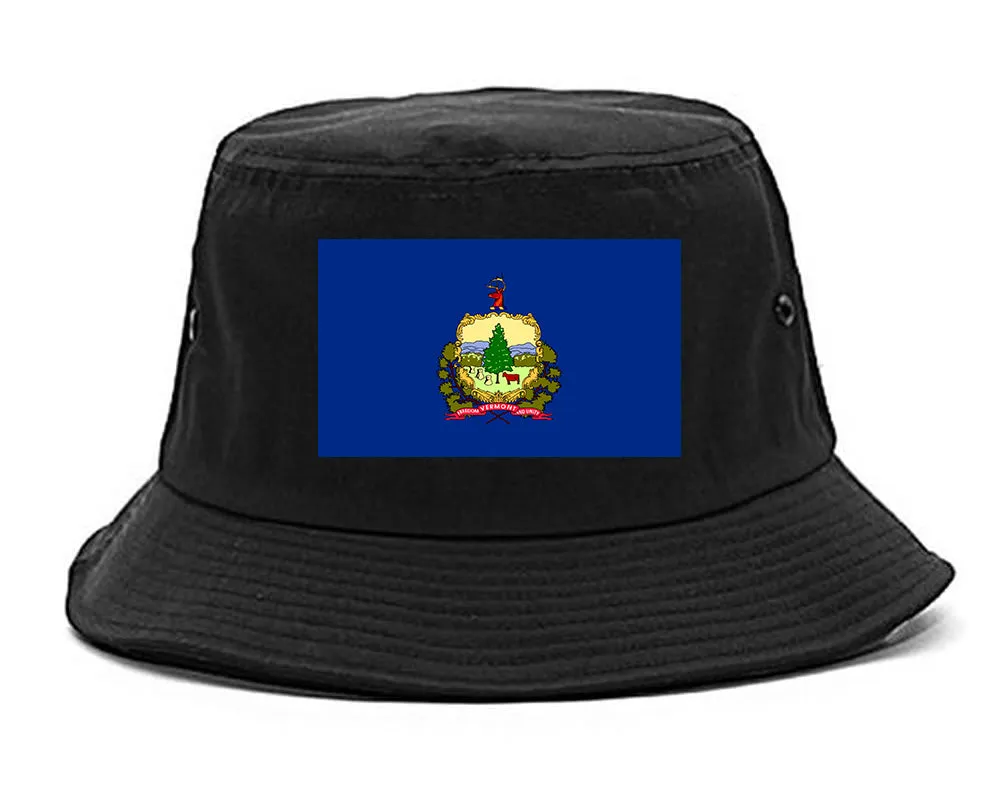 Vermont State Flag VT Chest Mens Bucket Hat