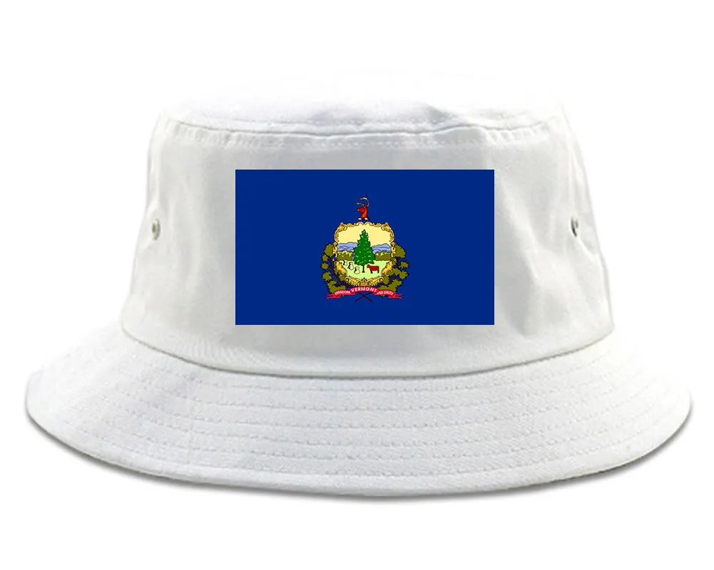 Vermont State Flag VT Chest Mens Bucket Hat