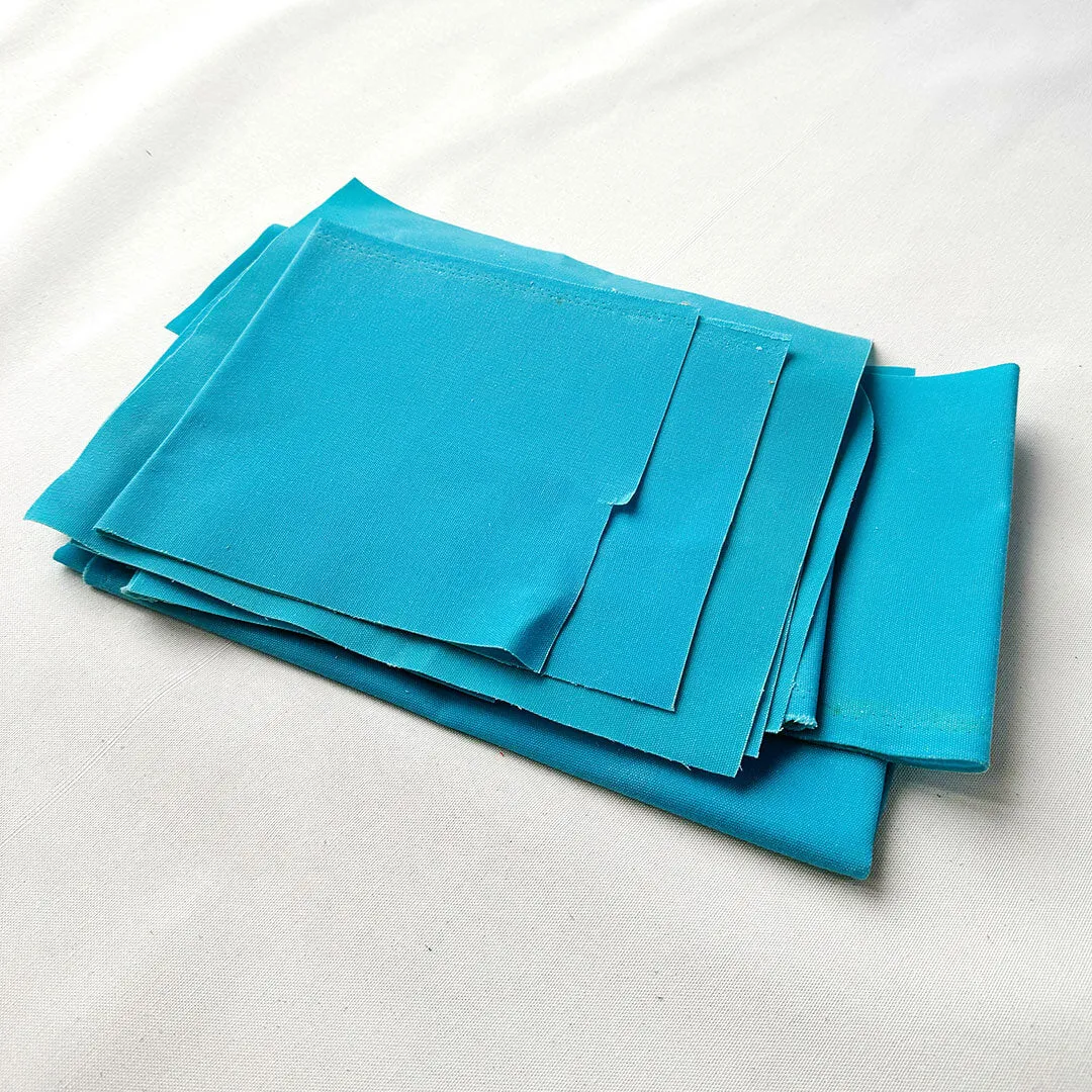 Waxed Canvas Scrap: Aqua (Lot 05)