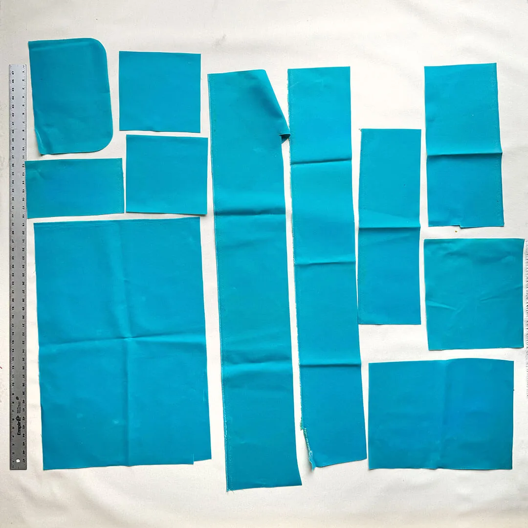 Waxed Canvas Scrap: Aqua (Lot 05)