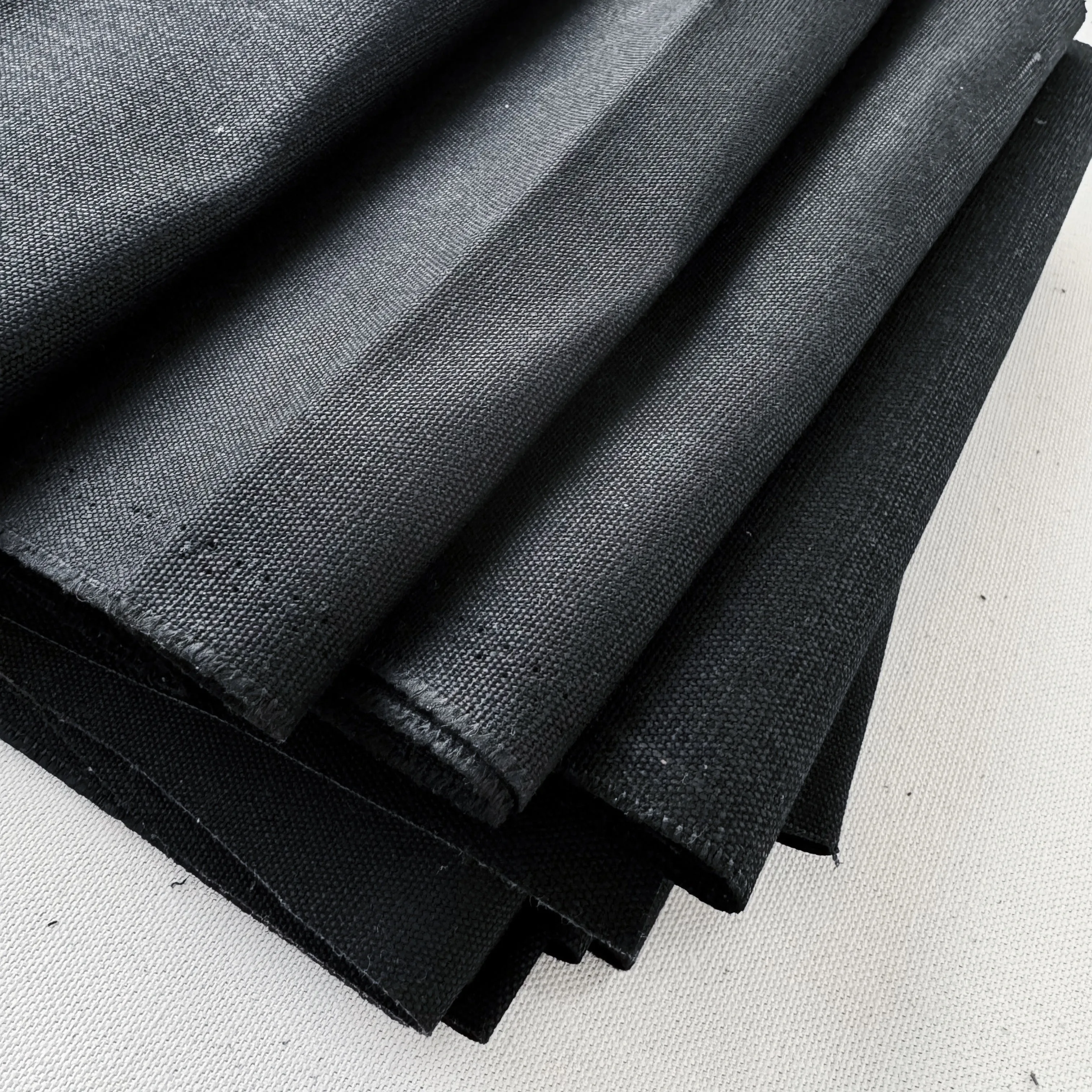 Waxed Canvas Scrap: Black (Lot 09)