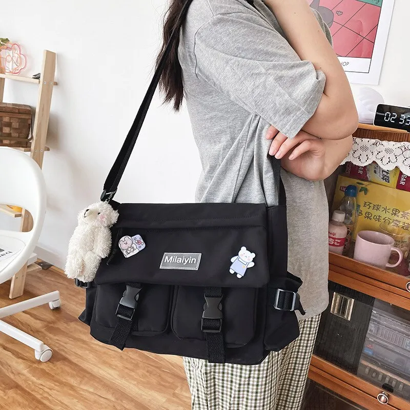 Wenkouban  New Student Fashion Bag Women Nylon Bag Crossbody Bags For Women Multipockets Messenger Bag Book Bags School Bags Shoulder Bag