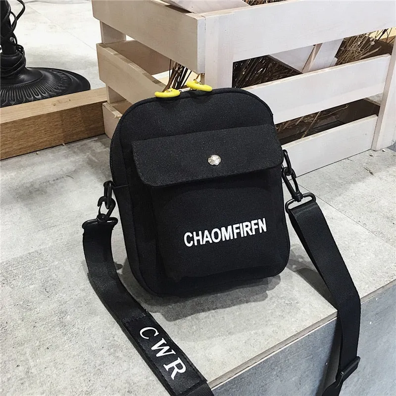 Wenkouban  Small Canvas Bag Women's Crossbody Shoulder Bags for Women Messenger Coin Purse Cartoon Cell Phone Shoulder Bags Phone Handbags