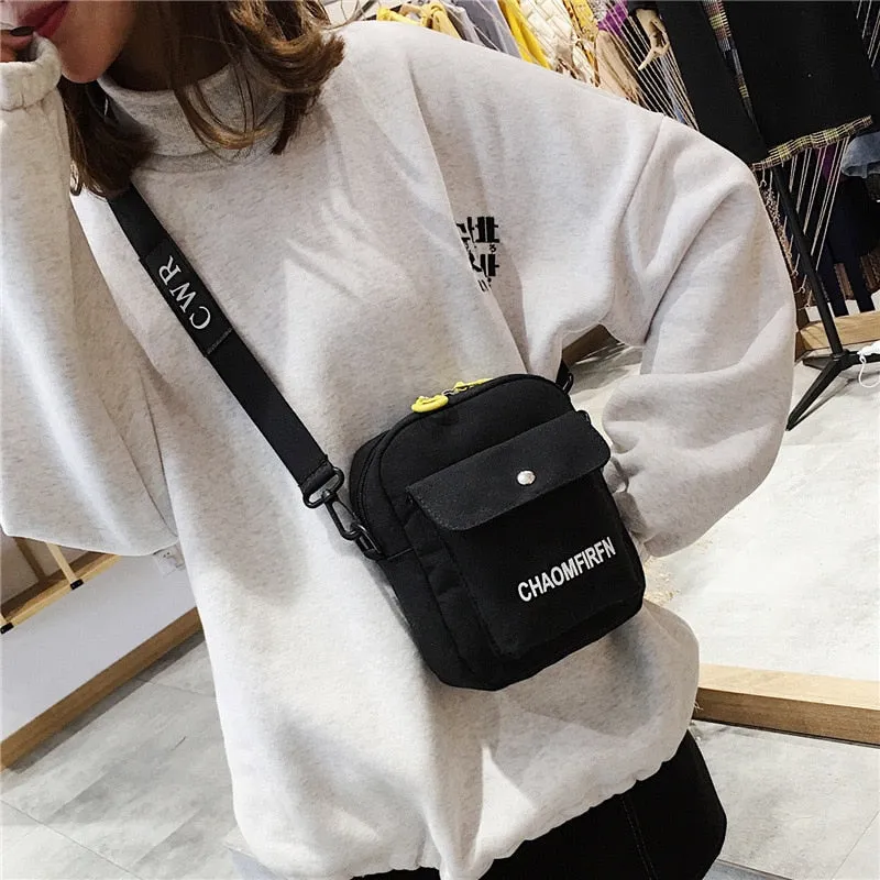 Wenkouban  Small Canvas Bag Women's Crossbody Shoulder Bags for Women Messenger Coin Purse Cartoon Cell Phone Shoulder Bags Phone Handbags