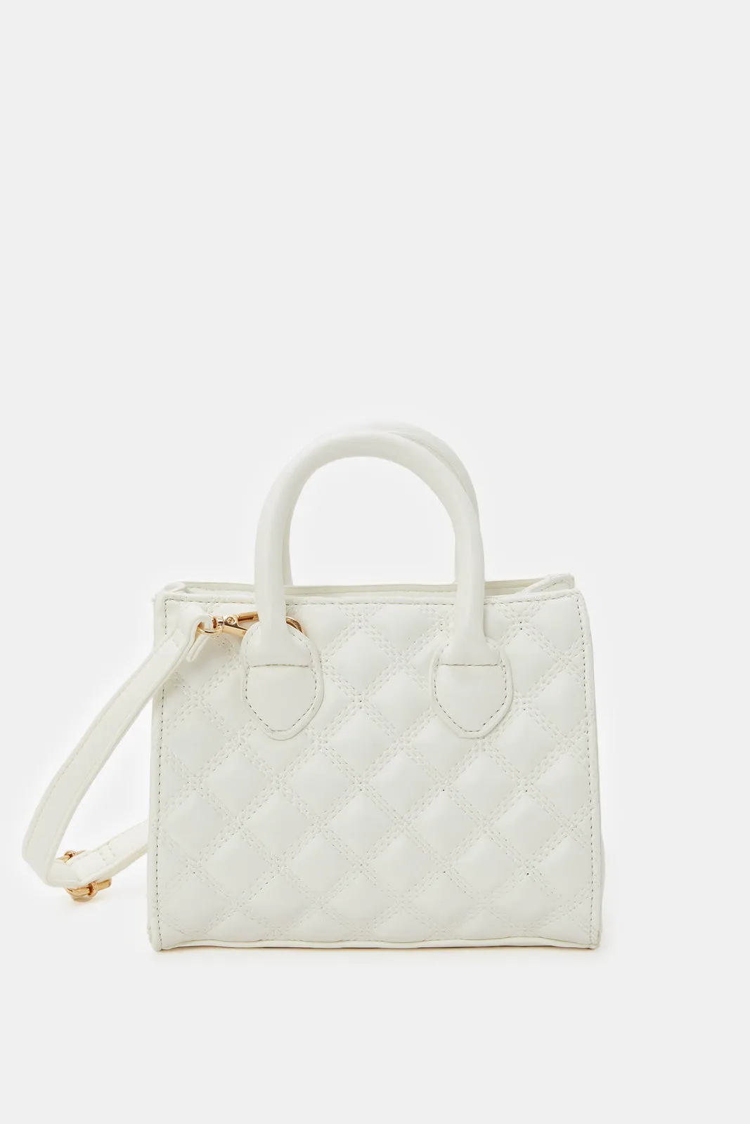 Women Beige Quilted Bag