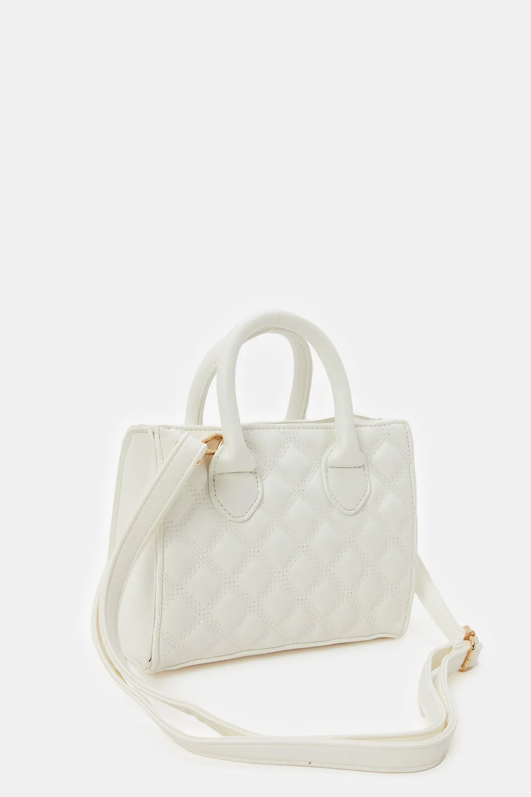 Women Beige Quilted Bag