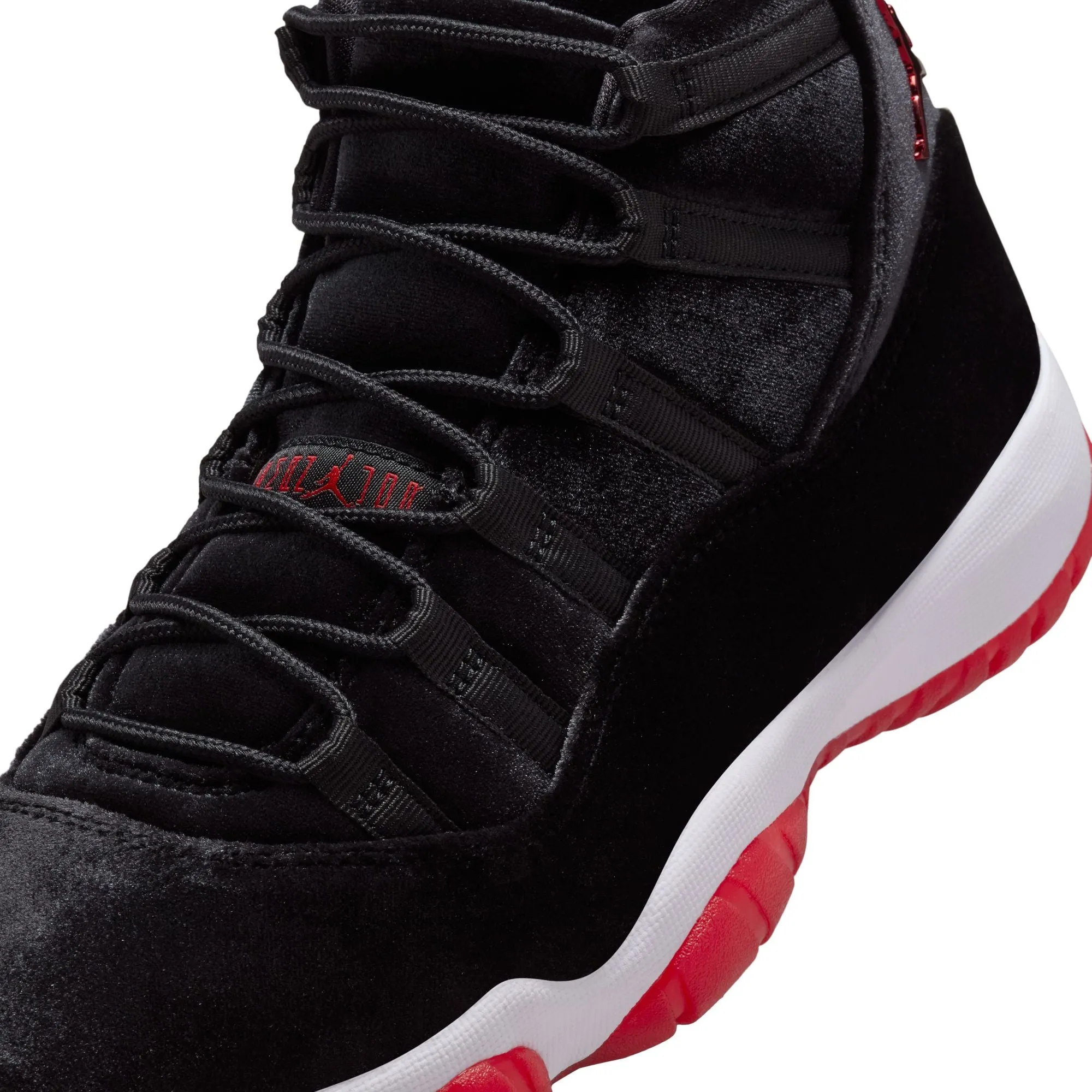 Women's Air Jordan 11 Retro "Bred Velvet" BLACK/GYM RED-WHITE, DB5457-061