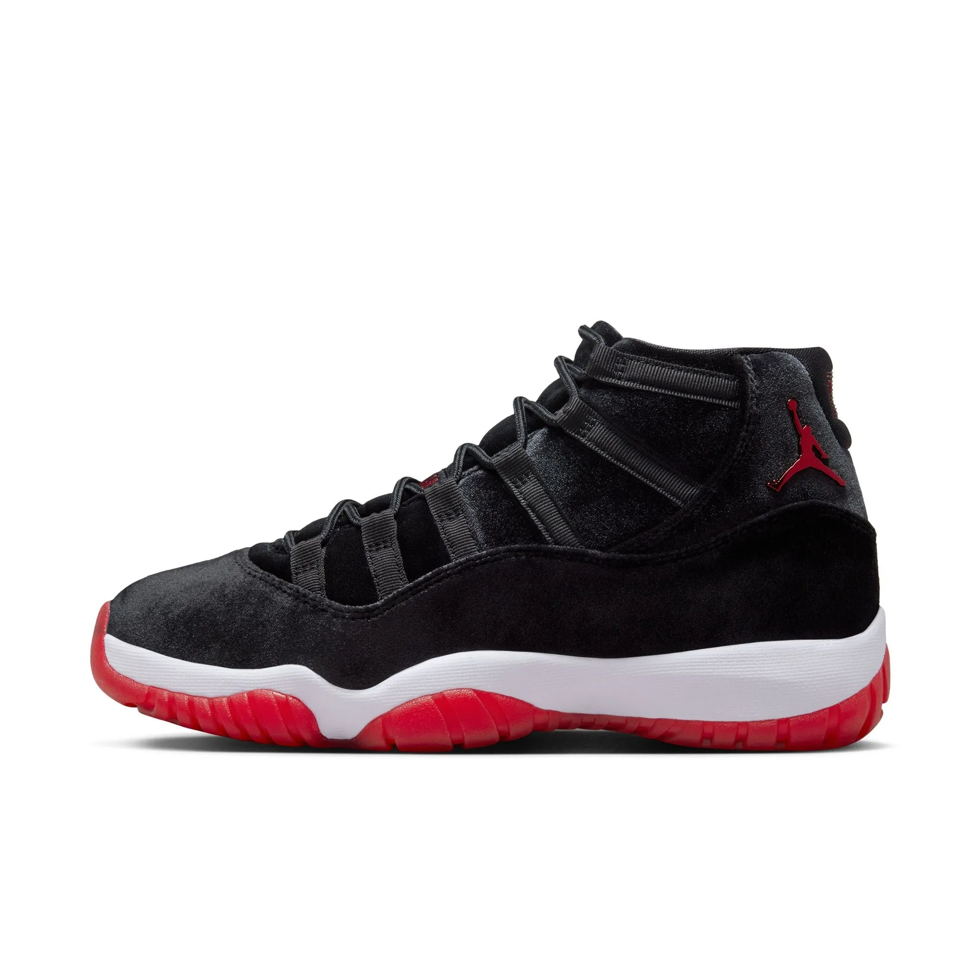 Women's Air Jordan 11 Retro "Bred Velvet" BLACK/GYM RED-WHITE, DB5457-061