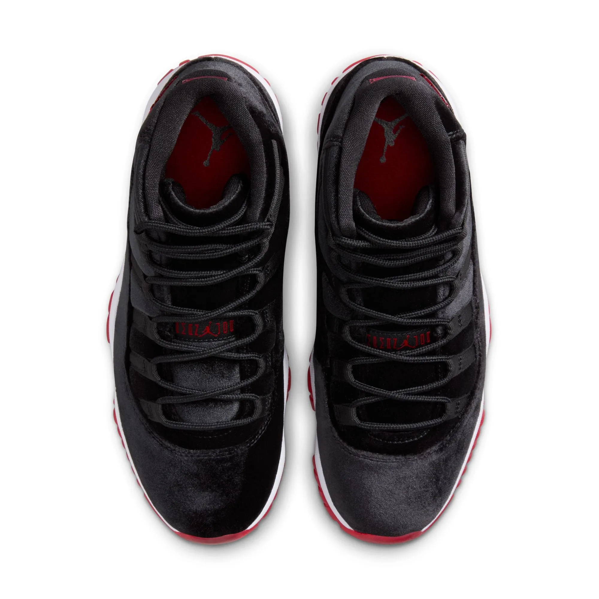 Women's Air Jordan 11 Retro "Bred Velvet" BLACK/GYM RED-WHITE, DB5457-061