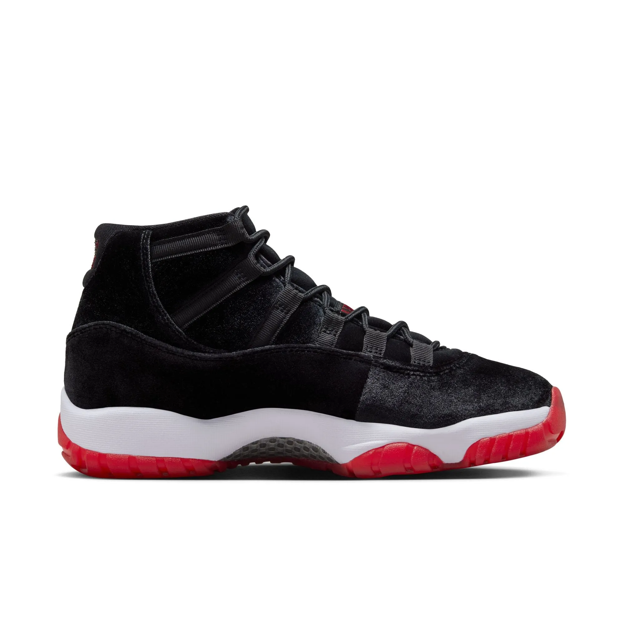 Women's Air Jordan 11 Retro "Bred Velvet" BLACK/GYM RED-WHITE, DB5457-061