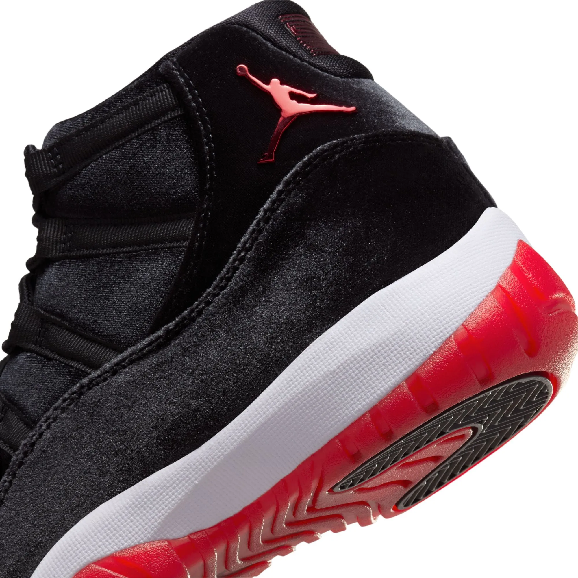 Women's Air Jordan 11 Retro "Bred Velvet" BLACK/GYM RED-WHITE, DB5457-061