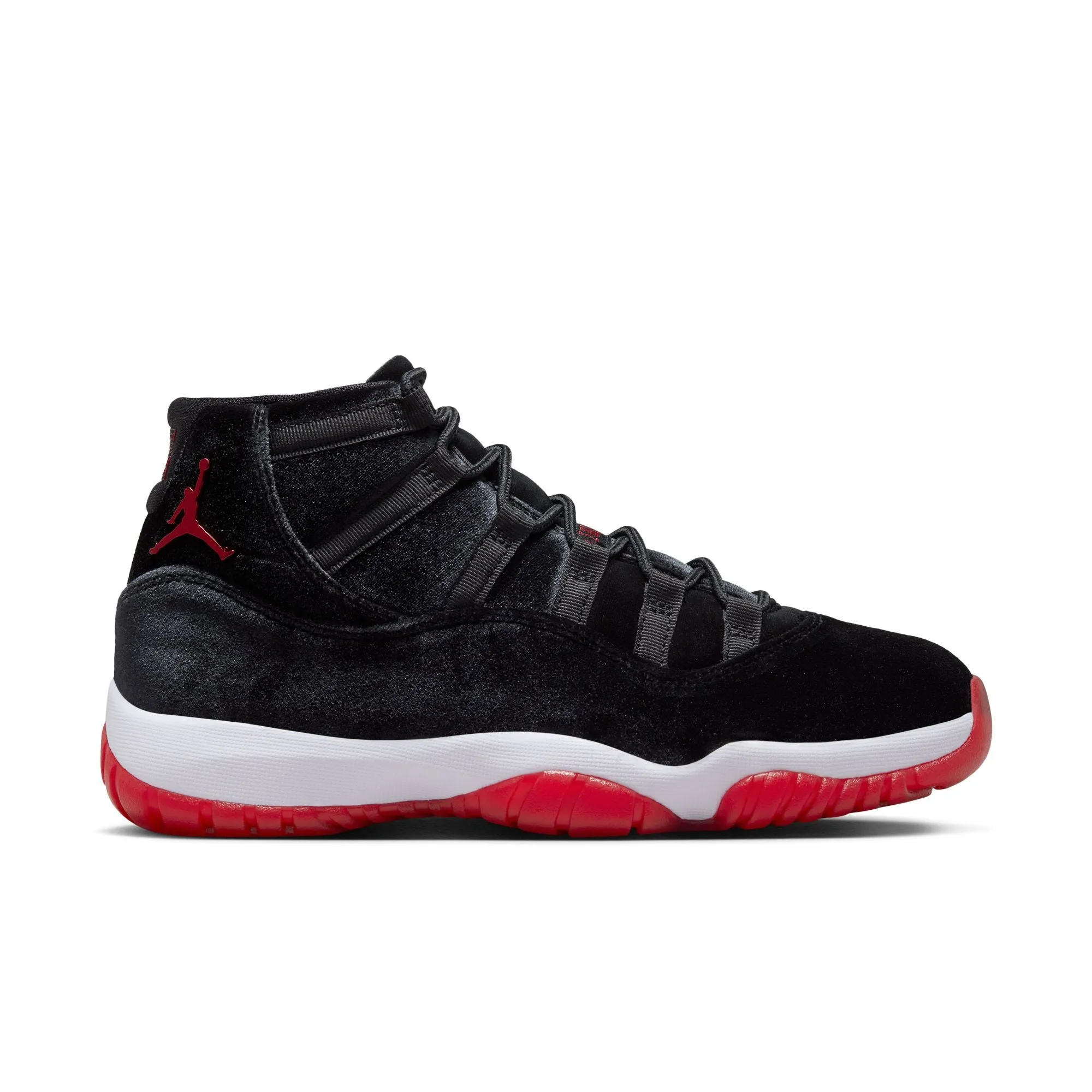 Women's Air Jordan 11 Retro "Bred Velvet" BLACK/GYM RED-WHITE, DB5457-061