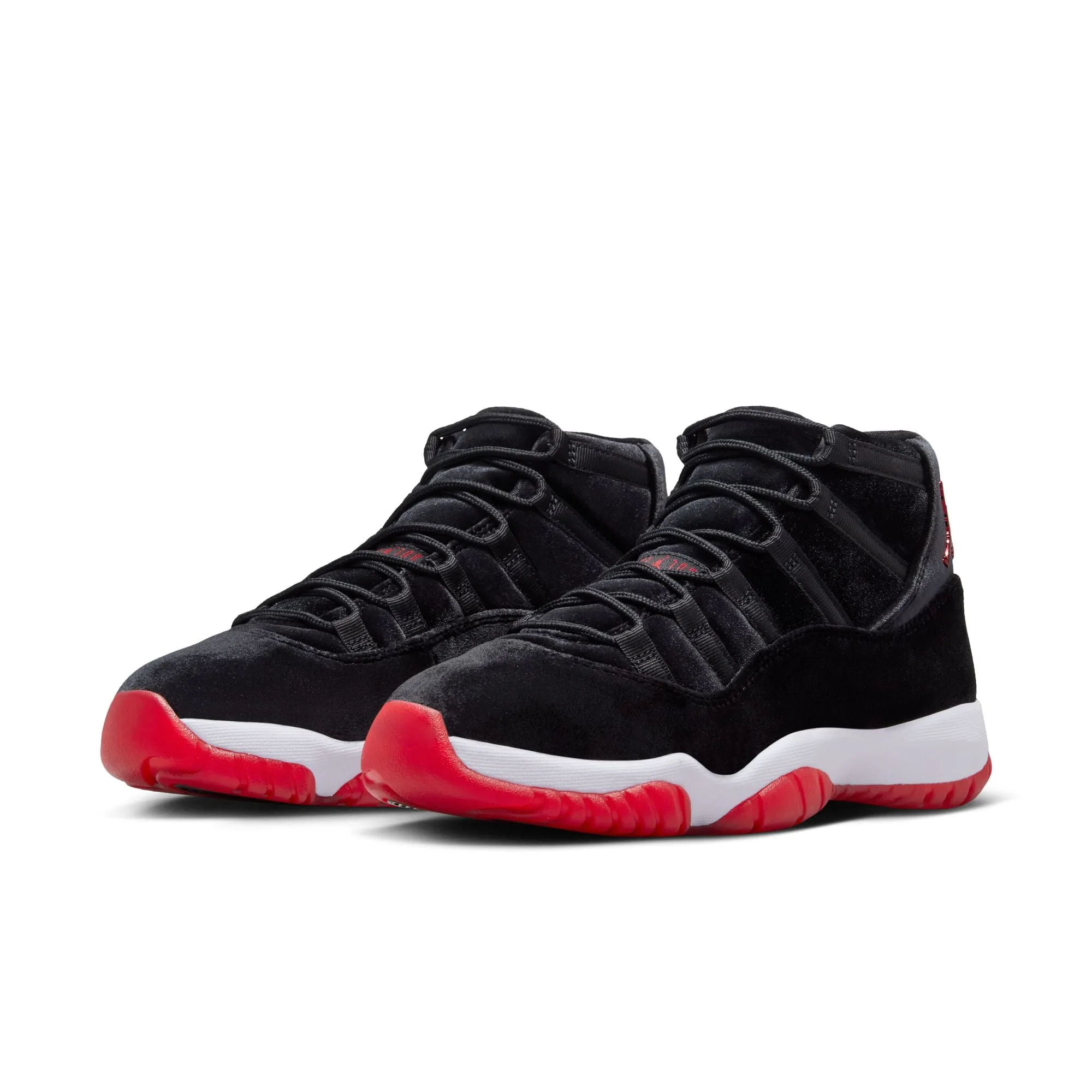 Women's Air Jordan 11 Retro "Bred Velvet" BLACK/GYM RED-WHITE, DB5457-061